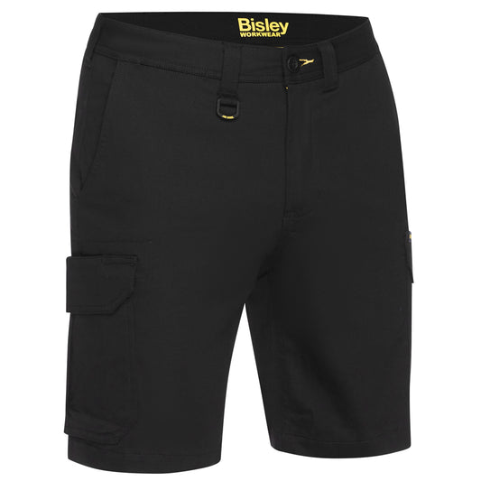 Bisley - Stretch Cotton Drill Cargo Short_Black - BSHC1008