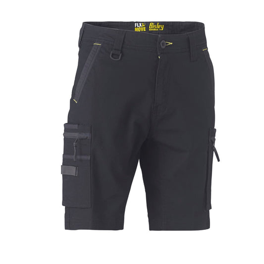Bisley - Flx &amp; Move Stretch Utility Zip Cargo Short_Black - BSHC1330