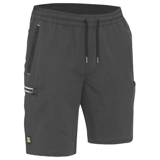Bisley - Flx &amp; Move 4-Way Stretch Elastic Waist Cargo Short-Charcoal_BSHC1333