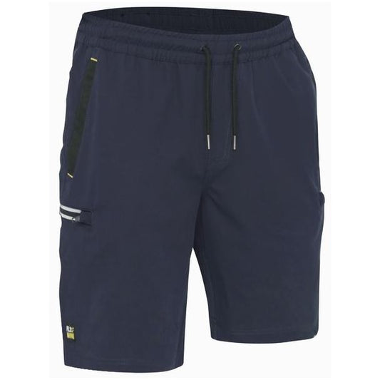 Bisley - Flx &amp; Move 4-Way Stretch Elastic Waist Cargo Short-Navy_BSHC1333
