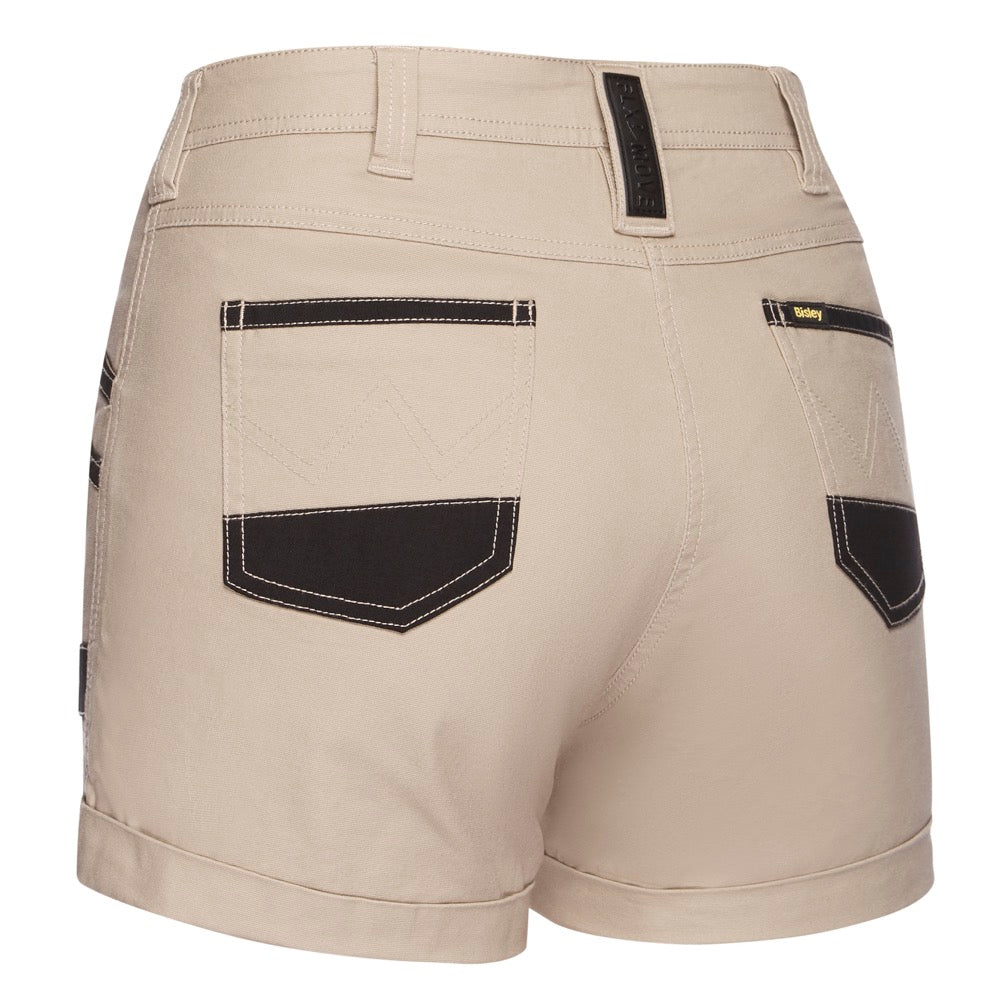 Bisley - Womens Flx &amp; Move Short Short_Stone - BSHL1045
