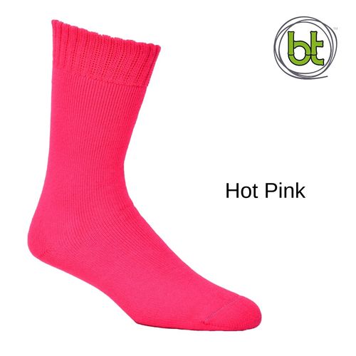 Bamboo Textiles - Extra Thick Bamboo Socks - Hot Pink