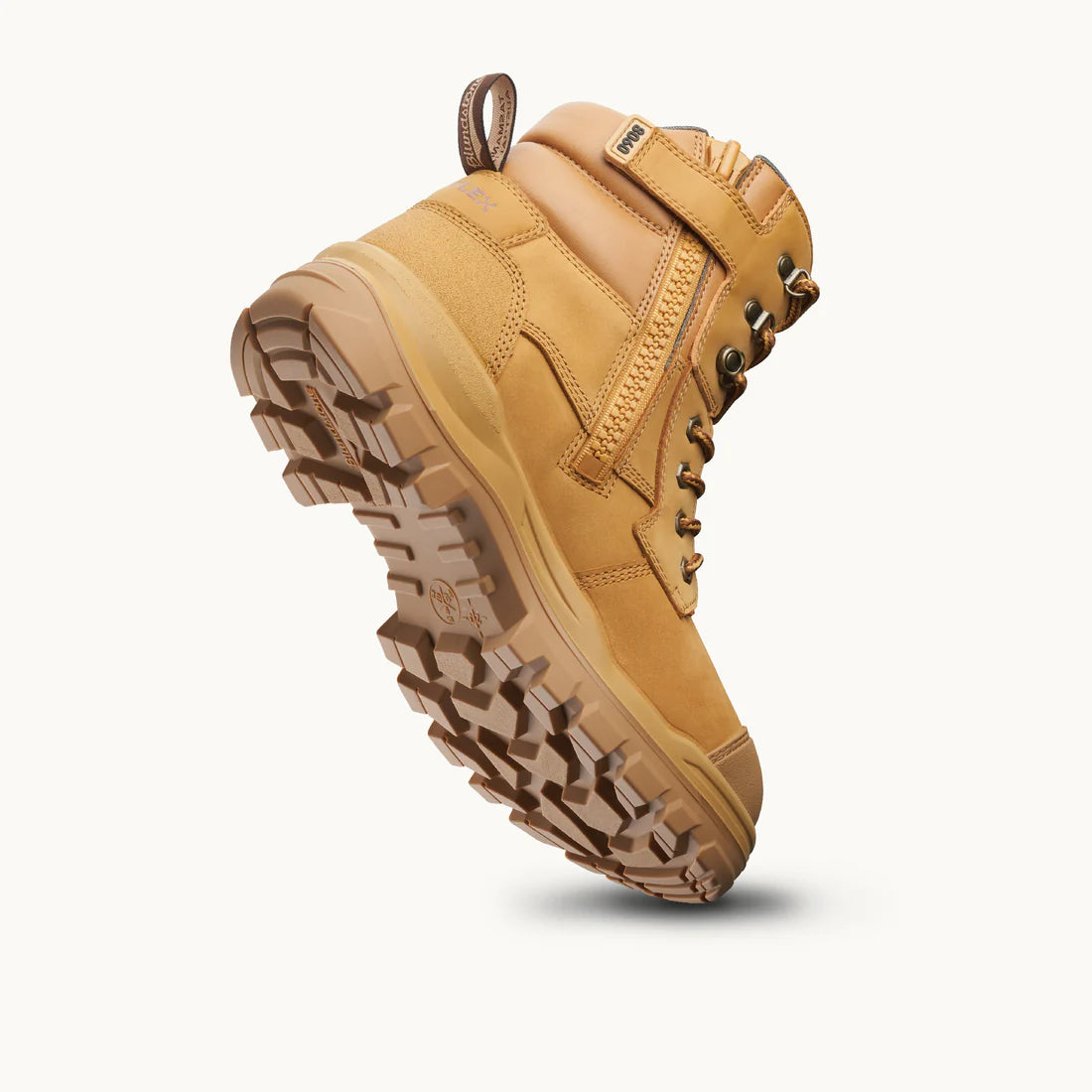 Blundstone - RotoFlex Wheat water-resistant nubuck 150mm zip sided safety boot_Wheat - 8060