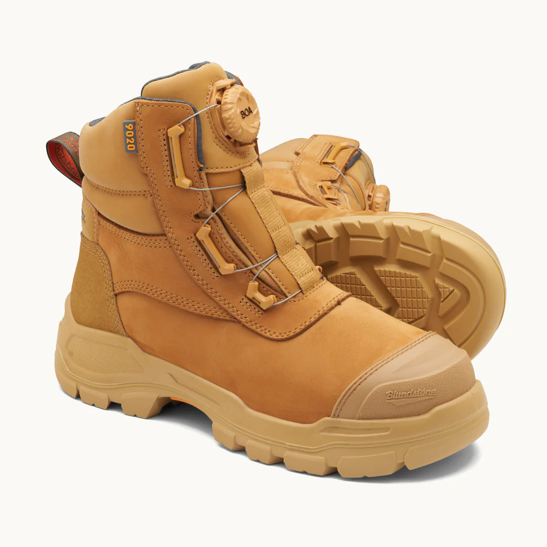 Blundstone - RotoFlex Wheat water-resistant premium nubuck 150mm Boa® Lacing safety boot_Wheat - 9020