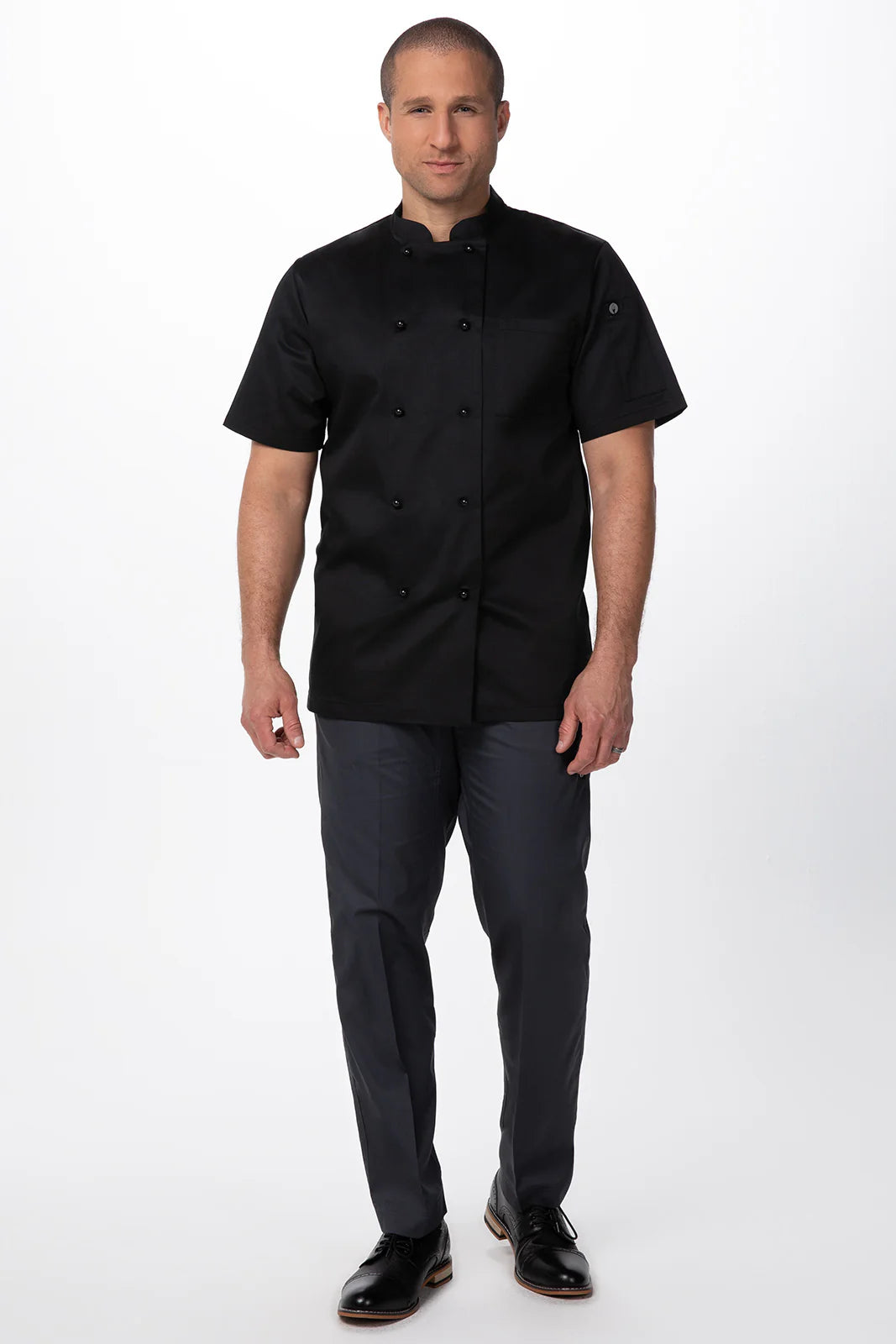 Chef Works - Canberra Basic Chef Jacket- Black - CBBS