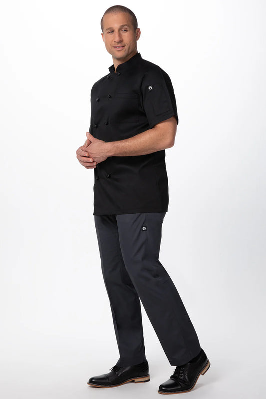 Chef Works - Canberra Basic Chef Jacket- Black - CBBS