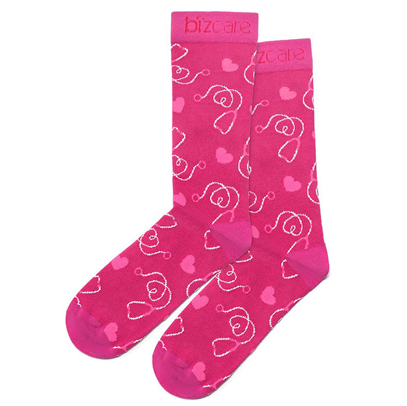 Biz Care - PINK RIBBON U Comfort Socks-Pink_CCS250U