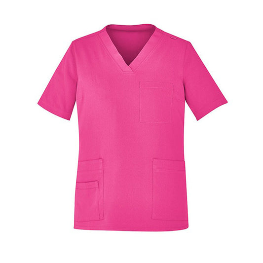 Biz Care - PINK RIBBON U Scrub Top-Pink_CST250US