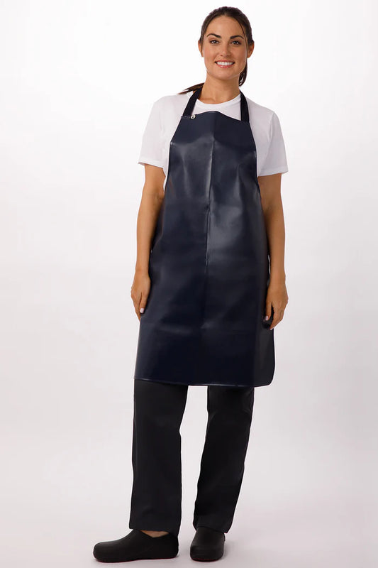 Chef Works - Short PVC Bib Apron- Black - CWPVS
