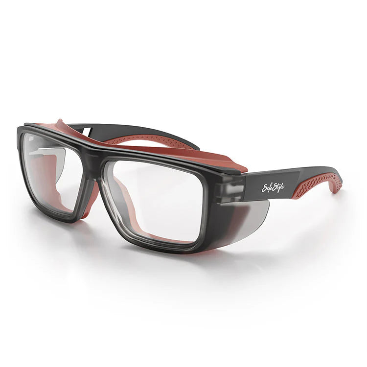 Safestyle - Converts Matte Graphite/Red Frame Clear Lens_SPCO1-0000