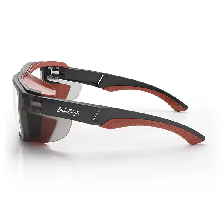 Safestyle - Converts Matte Graphite/Red Frame Clear Lens_SPCO1-0000