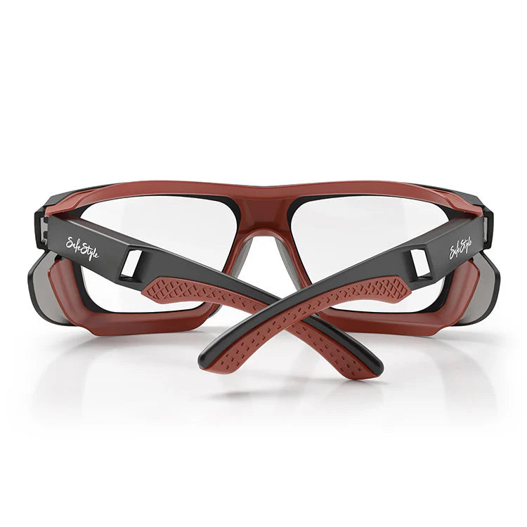 Safestyle - Converts Matte Graphite/Red Frame Clear Lens_SPCO1-0000