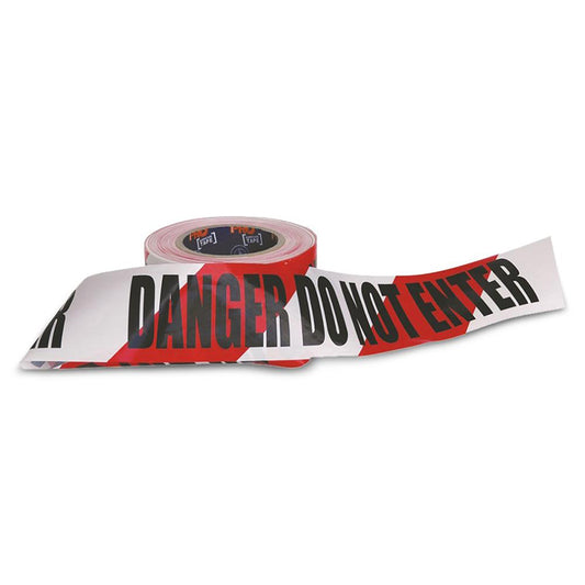 PRO CHOICE - RED/WHITE DANGER DO NOT ENTER TAPE 75MM X 100M - DDNET10075