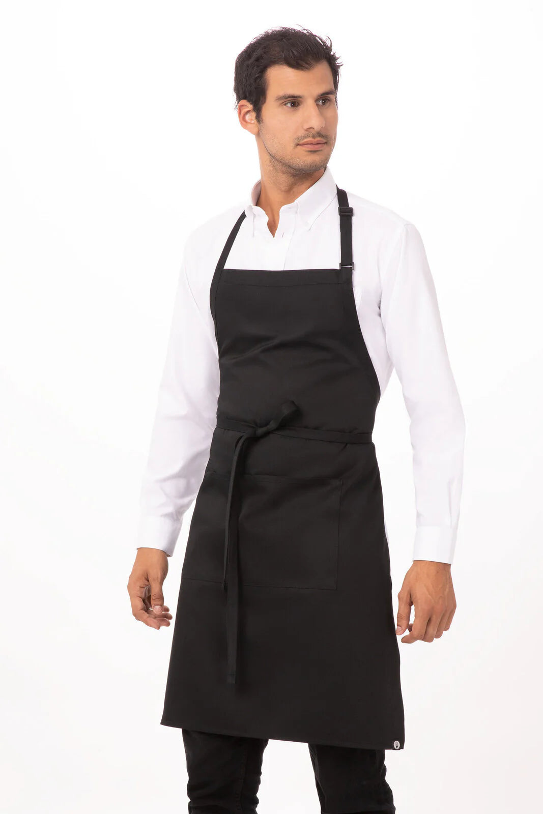 Chef Works - Bib Apron- Black - CSBA