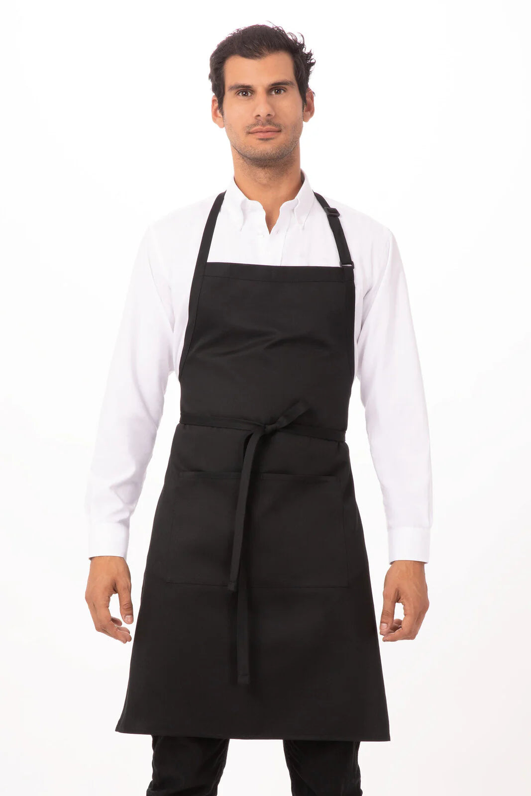 Chef Works - Bib Apron- Black - CSBA