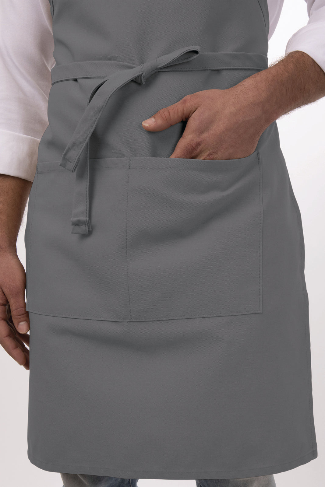 Chef Works - Bib Apron- Grey - F8