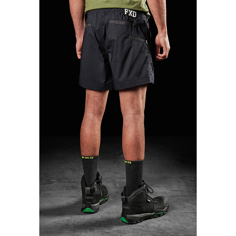 FXD - WS-4 REPREVE STRETCH RIPSTOP ELASTIC WAIST SHORT_Black