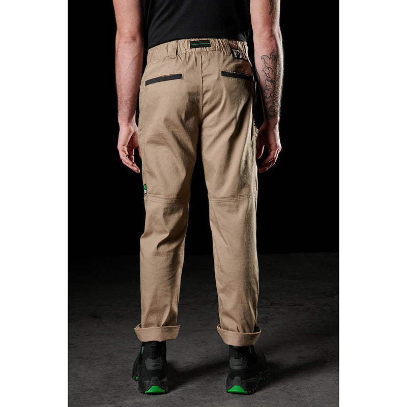 FXD - WP-6 - Elastic Waist Stretch Work Pant with integrated belt_Khaki