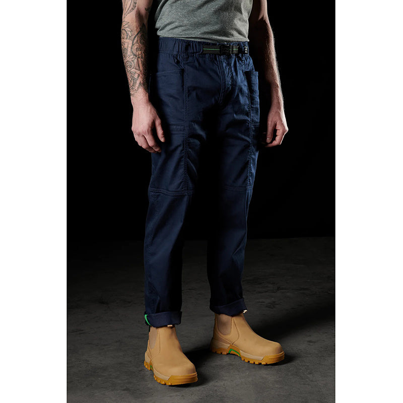 FXD - WP-6 - Elastic Waist Stretch Work Pant with integrated belt_Navy