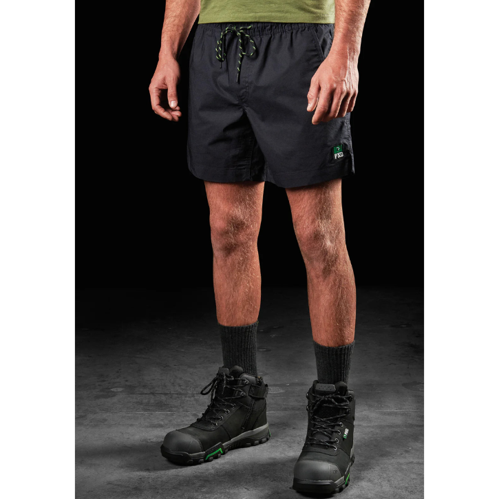 FXD - WS-4 REPREVE STRETCH RIPSTOP ELASTIC WAIST SHORT_Black