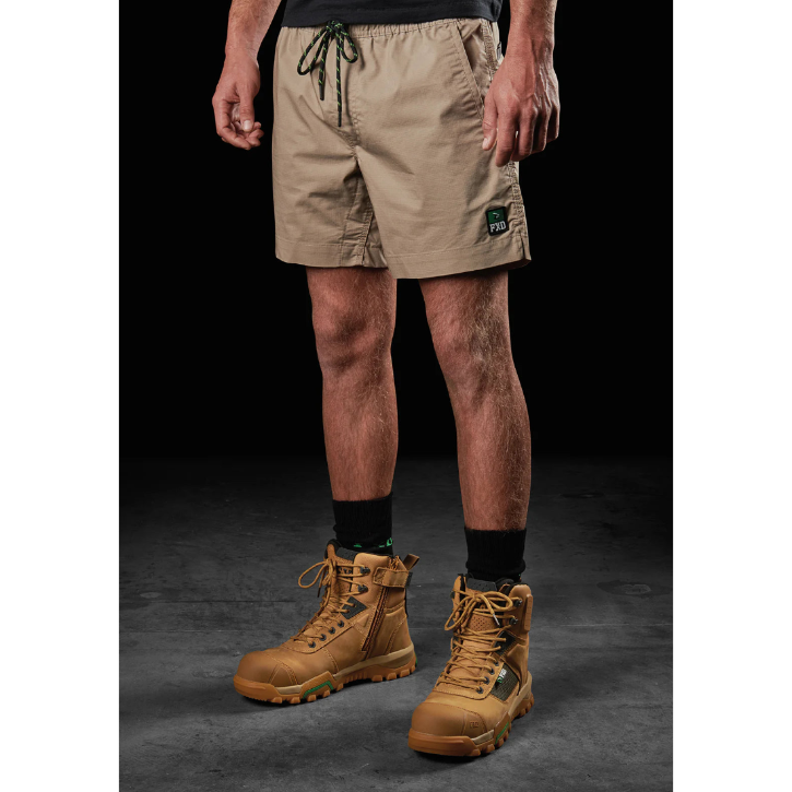 FXD - WS-4 REPREVE STRETCH RIPSTOP ELASTIC WAIST SHORT_Khaki