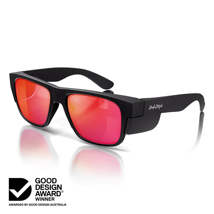 SafeStyle - Fusions Matte Black Frame/Mirror Red Polarised UV400_FMBRP100