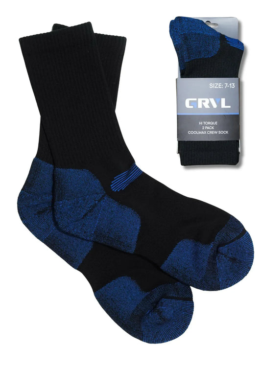 GRVL - Hi Torque Coolmax Sock 2pk Black_GRVLS4-BLK-SS8