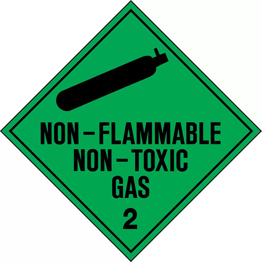 Uniform Safety Signs - 270x270mm - Poly - Non-Flammable Non-Toxic Gas 2 - HLTM102.2P