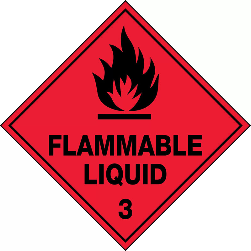 Uniform Safety Signs - 270x270mm - Poly - Flammable Liquid 3 - HLTM103P