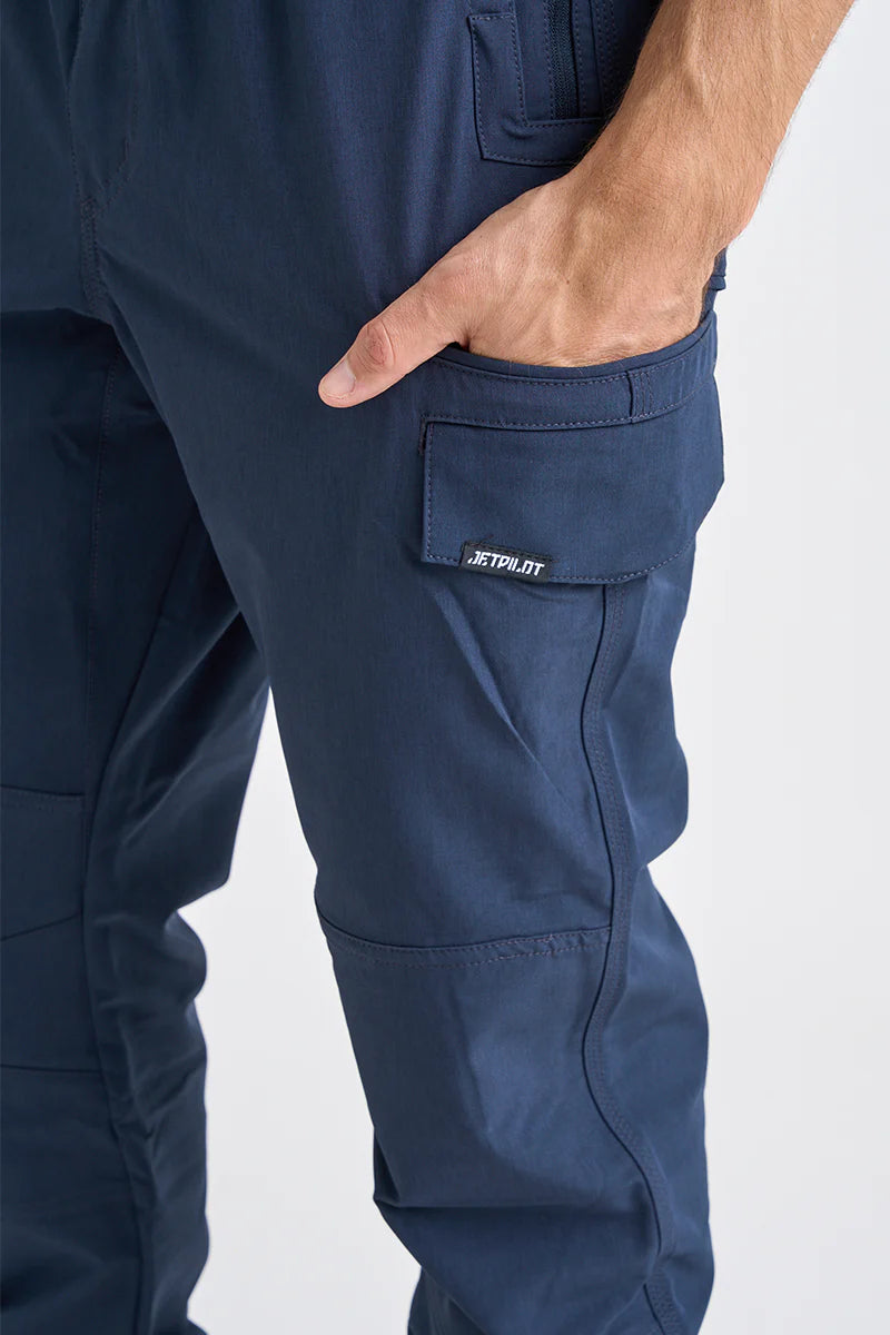 Jet Pilot - ELASTIC MENS WAIST PANT-Navy_JPW83