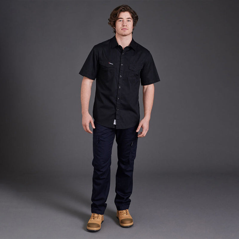 King Gee - TRADIE SLIM SHIRT SS_Black - K14355