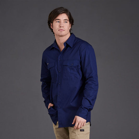 King Gee - WORK COOL 2 LS.SHIRT_Navy - K14820