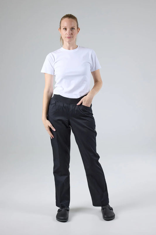 Chef Works - Lightweight Womens Slim Chef Pants- Black - PBN01W