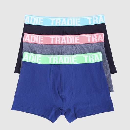 Tradie Mens 3pk Trunk_Assorted - MJ1194WK3 -Burst