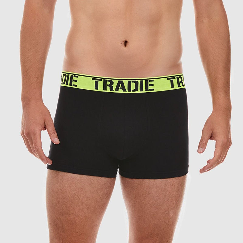 Tradie Mens 3pk Trunk_Black - MJ1194WK3 -Fluro Brights