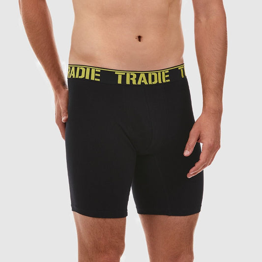 Tradie Mens Long Leg Trunk_Black - MJ1456SK -Black / Yellow