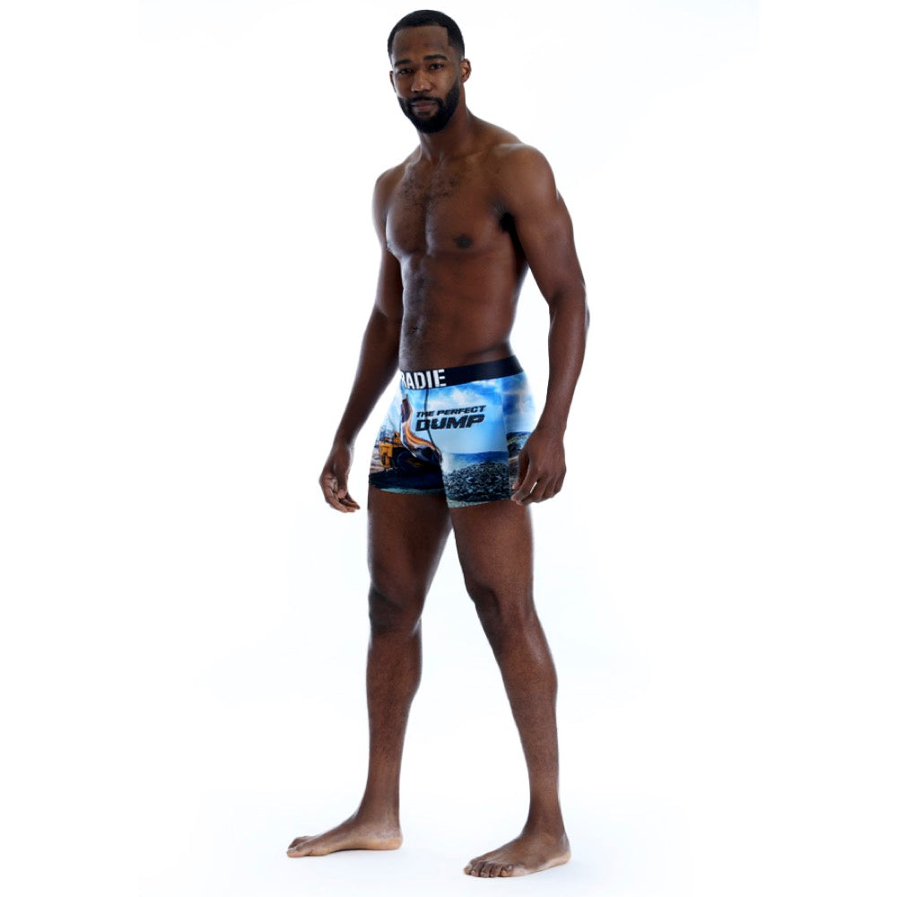 Tradie - Mens Work and Surf Trunk-Perfect Dump design_MJ3238SK