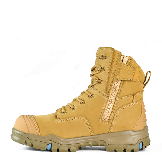 BATA - MARTO - HIGH LEG ZIP SIDED WHEAT BOOT PU/RUBBER_804-87046