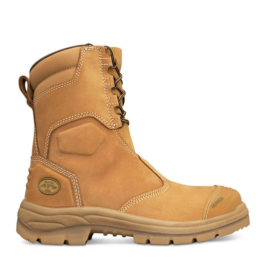 Oliver - Lace Up Zip Side Boot Wheat Scuff - 55385