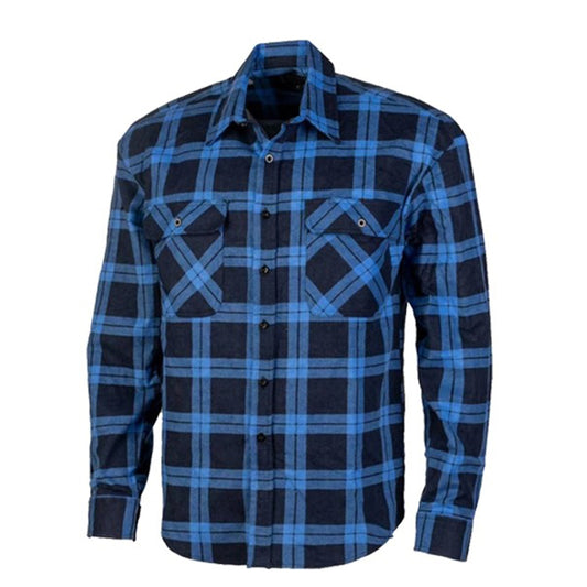 Ritemate - Open Front Flannelette Shirt Royal-Navy - RM123SOF