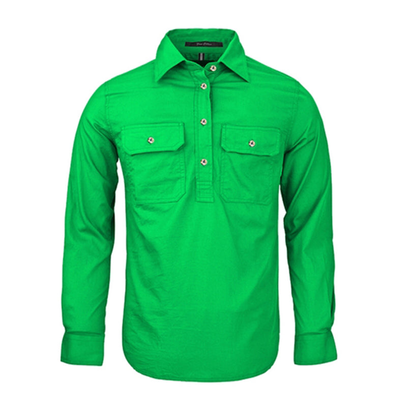 Ritemate - Womens Pilbara Closed Front L/S Shirt Emerald - RM300CF