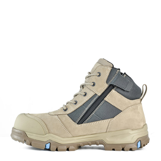 BATA - ROY - LOW LEG ZIP SIDED SLATE/STONE PU/RUBBER_804-89044