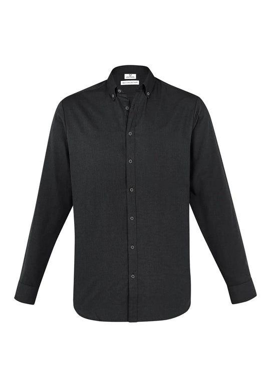 Biz Collection - MEMPHIS M Casual L/S Shirt -BLACK -_Black - S127ML