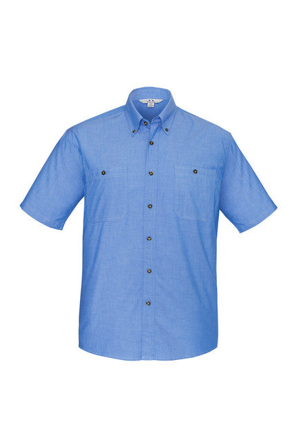 Biz Collection - S/S WRINK FREE CHAMBRAY -CHAMBRAY_CHAMBRAY - SH113