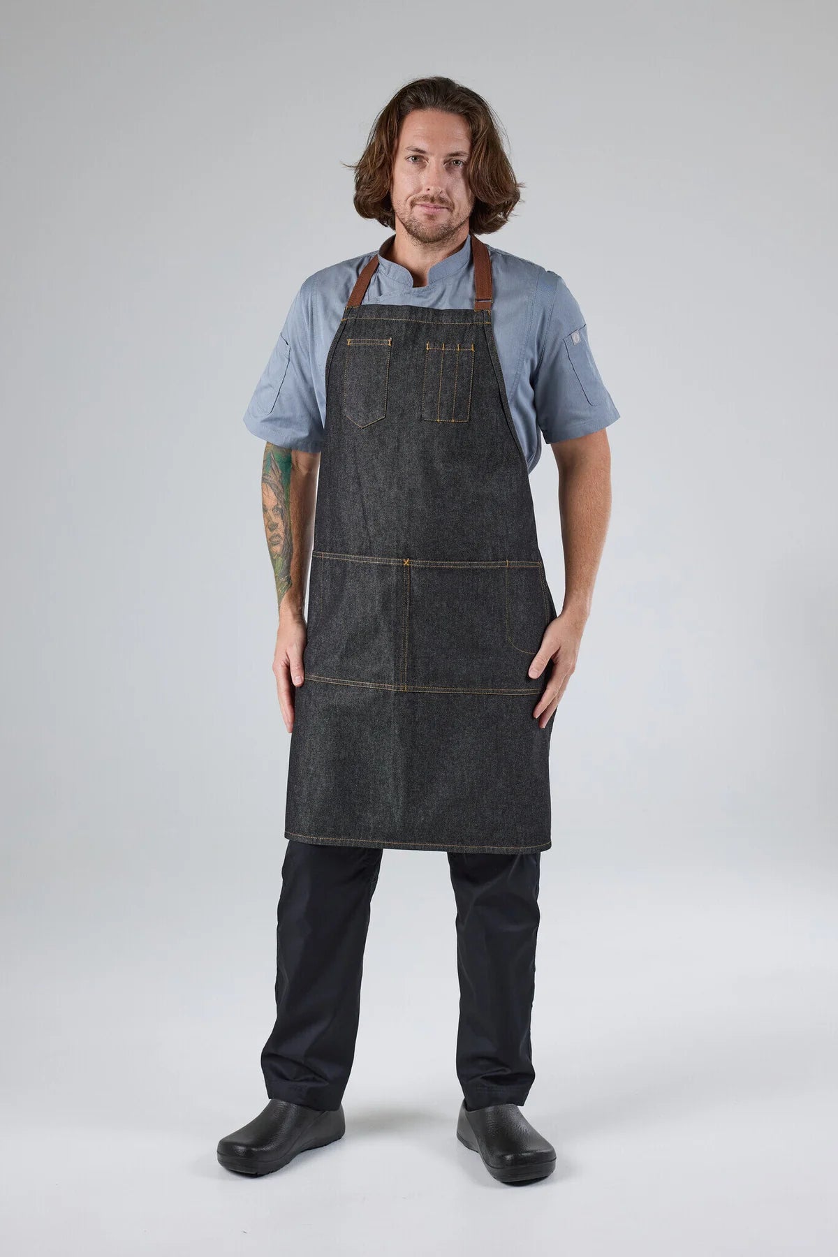 Chef Works - Memphis Bib Apron- Black - AB035