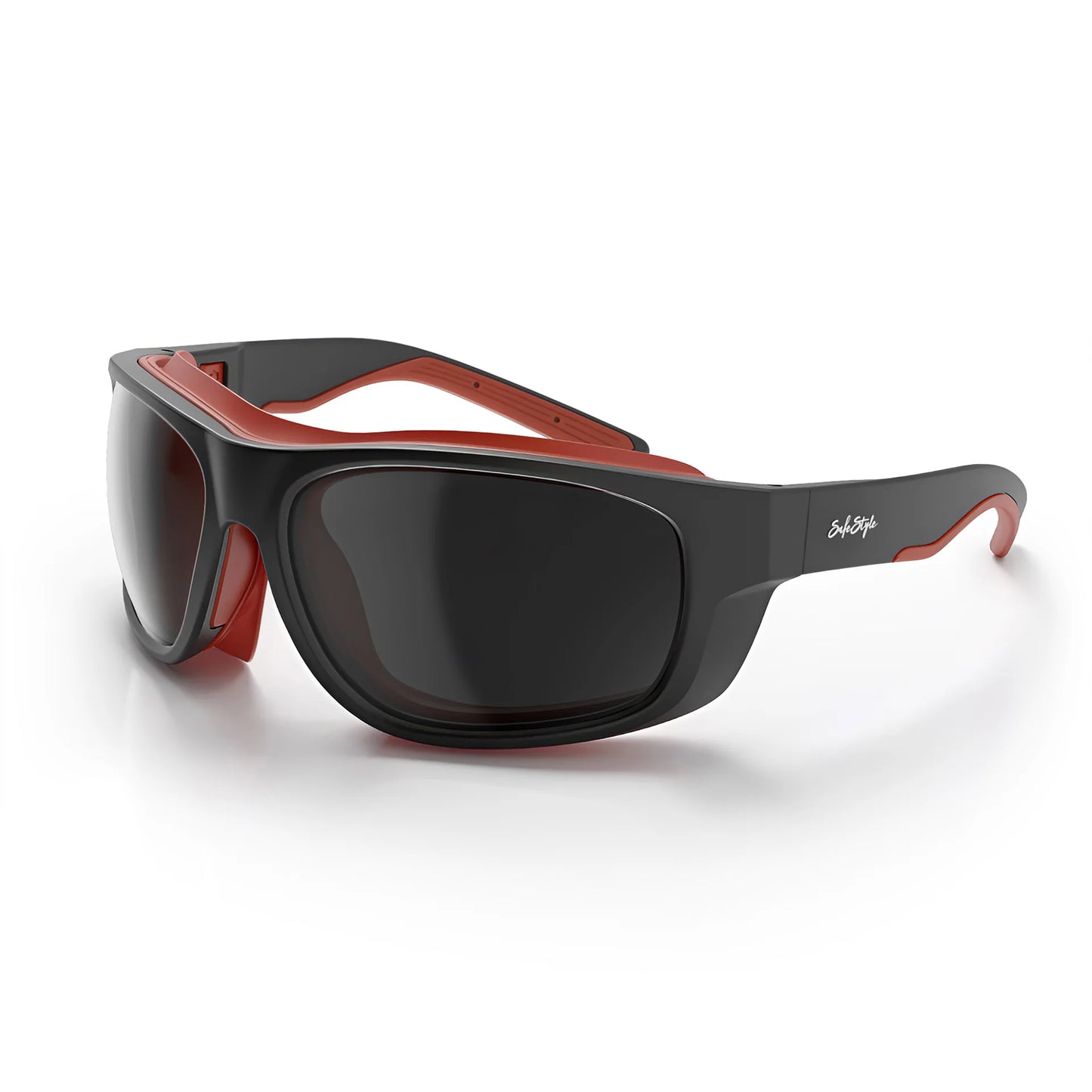 Safestyle - Switches Matte Black/Red Frame Grey Polarised Lens_SPSW1-0001