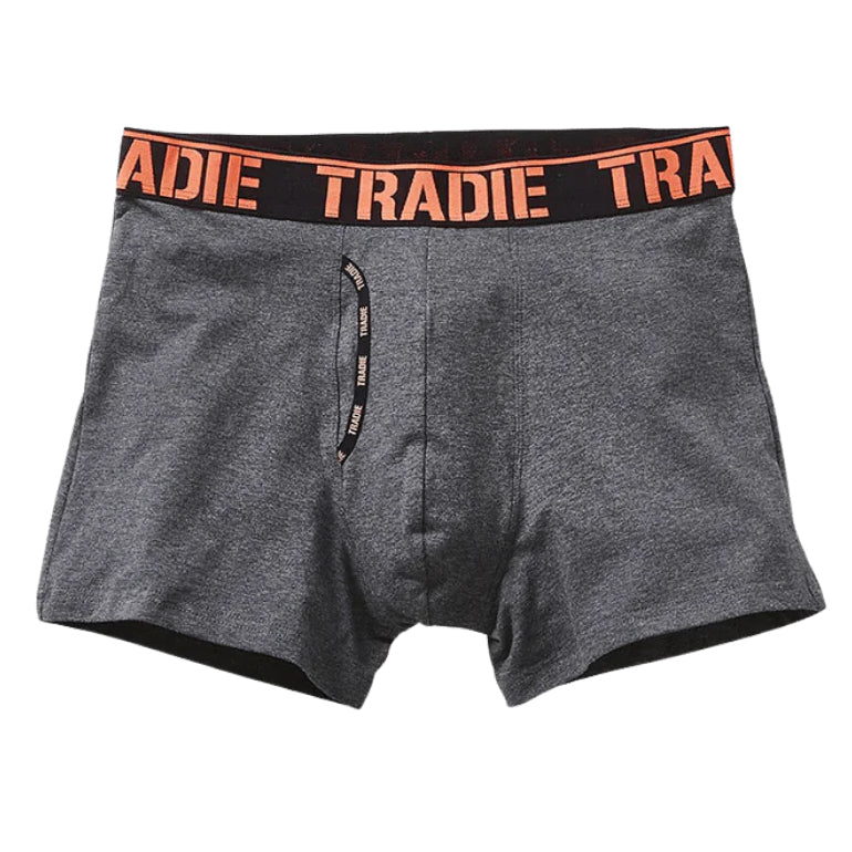 Tradie Mens Man Front Trunk_Charcoal Marle - MJ1621SK-Charcoal Marle/Coral