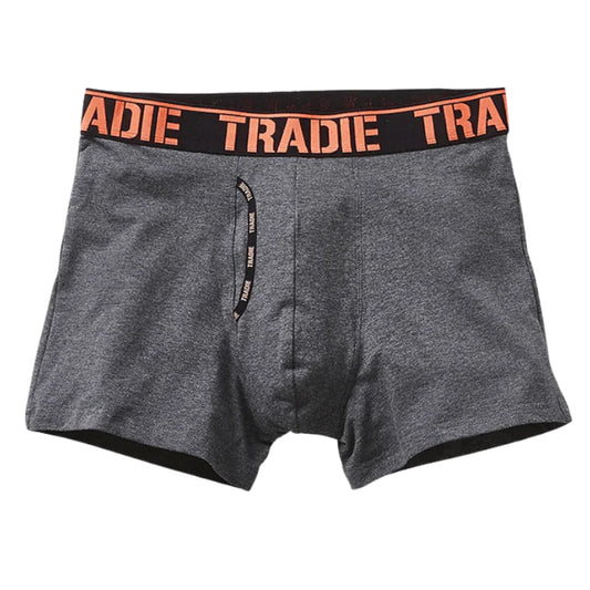 Tradie Mens Man Front Trunk_Charcoal Marle - MJ1621SK-Charcoal Marle/Coral