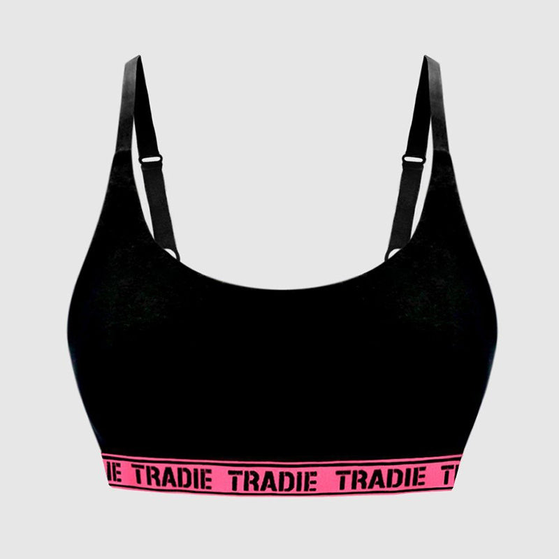Tradie Lady Comfort Scoop Neck Crop_Black - WJ4528SJ -Focus
