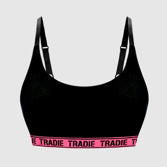 Tradie Lady Comfort Scoop Neck Crop_Black - WJ4528SJ -Focus